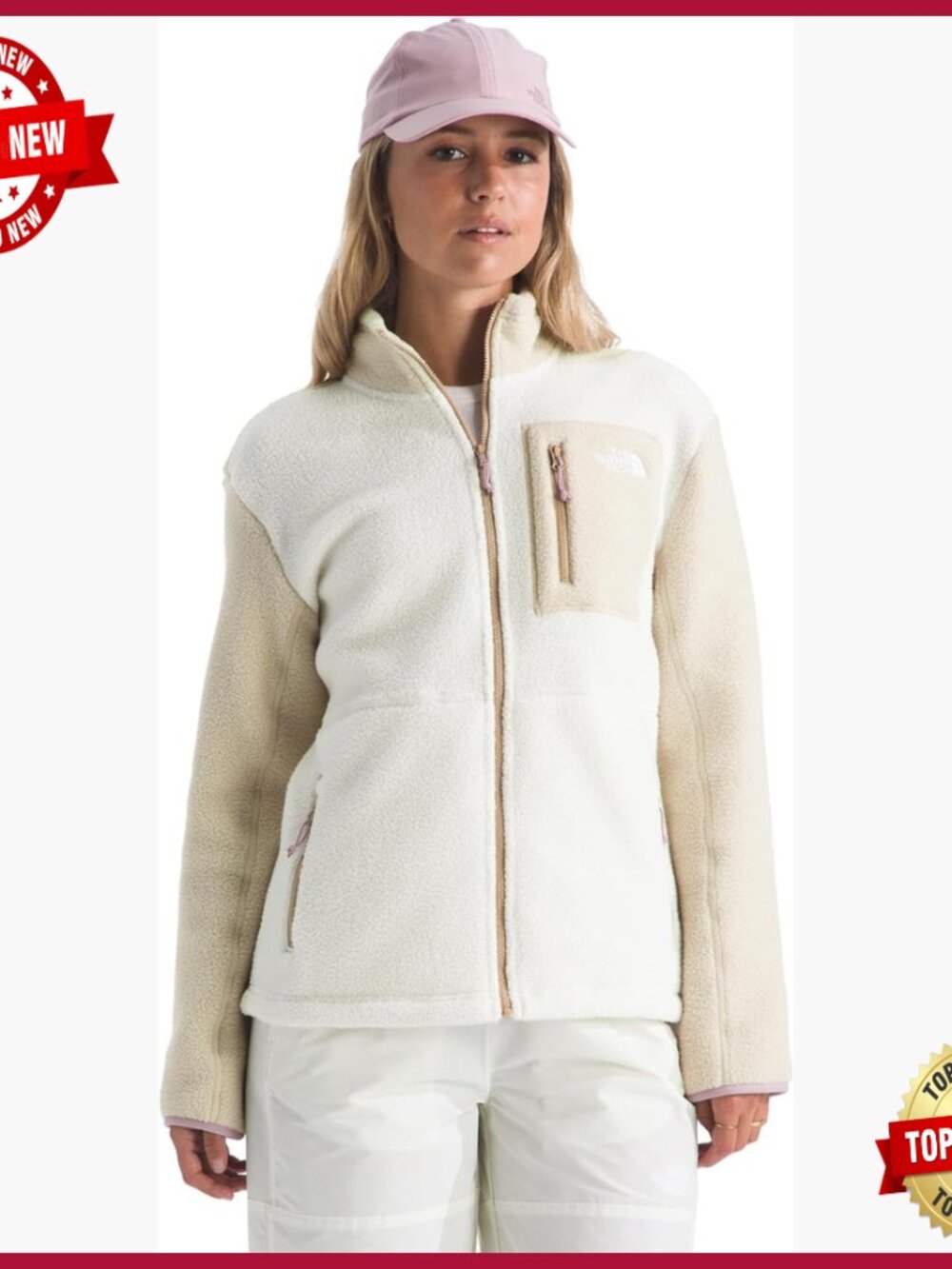 Lightweight Fleece Full Zip Jacket With Zip Pockets, Regular Fit, Long Sleeve